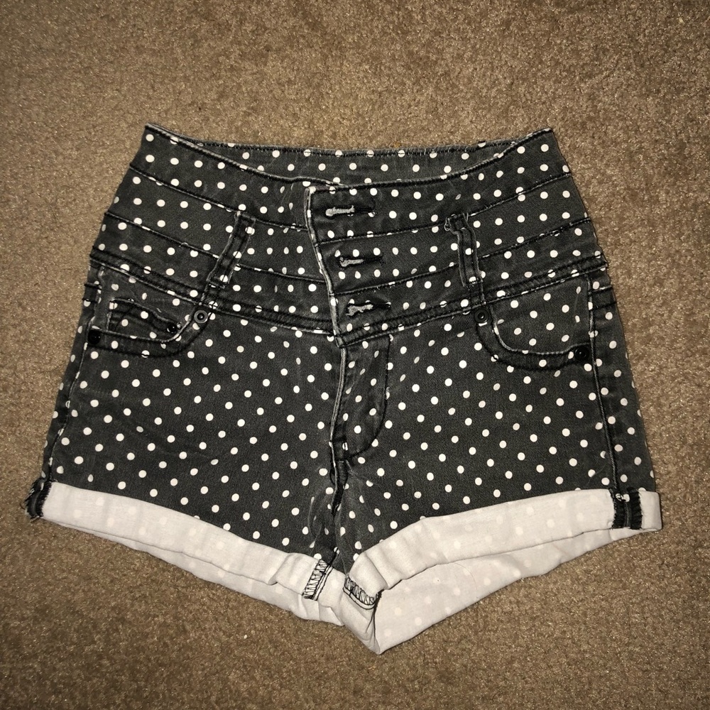 High Waisted Polka Dot Shorts